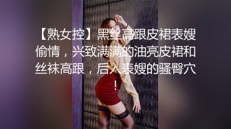 【熟女控】黑丝高跟皮裙表嫂偷情，兴致满满的油亮皮裙和丝袜高跟，后入表嫂的骚臀穴！