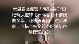 云盘露脸泄密！高颜清纯E奶肥臀反差妹【石高慧】不雅视图全集，还求爸爸肏，对话淫荡，可惜了被个纹身肥猪佬各种蹂躏2 (5)